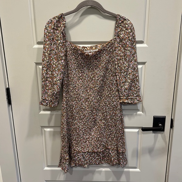 FAITHFULL THE BRAND Es Saada shirred crepe mini dress - Picture 2 of 11